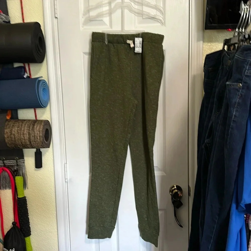 NWT The Children's Place Boys Active Marled Fleece Pants Dark Ivy  Size 16 (XXL)